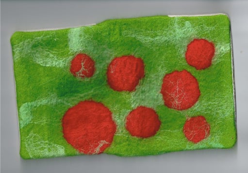 felted book cover with pre felt