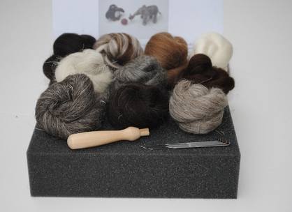 natural wool felting kit