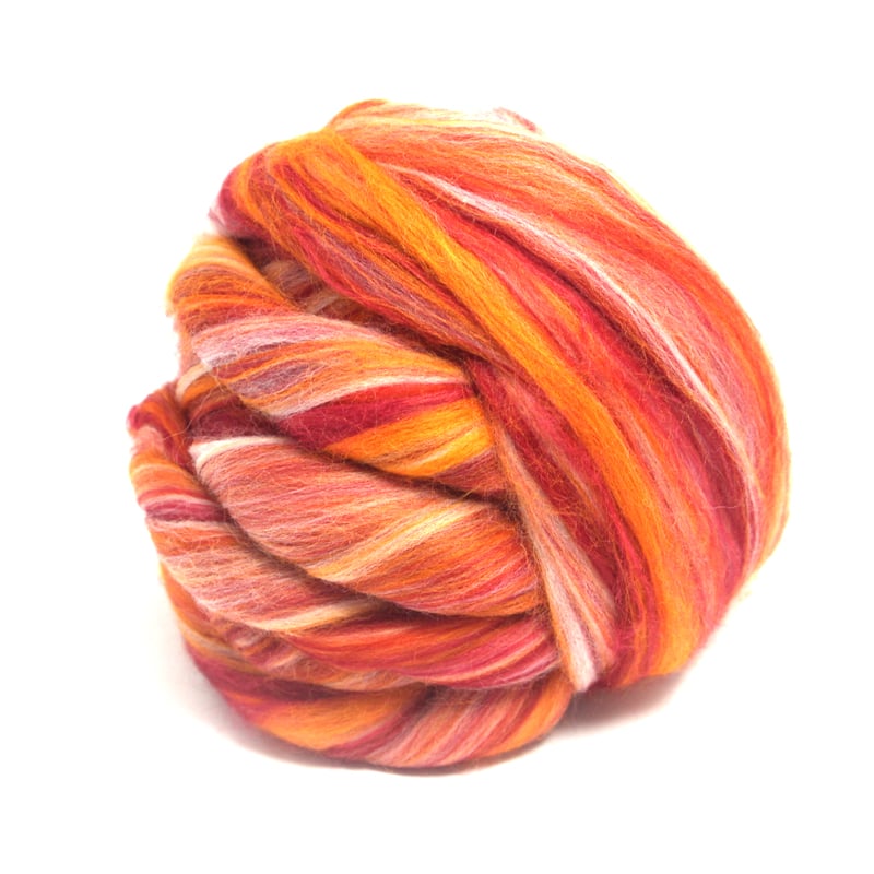 Dyed Red Bamboo and Merino Wool Blend