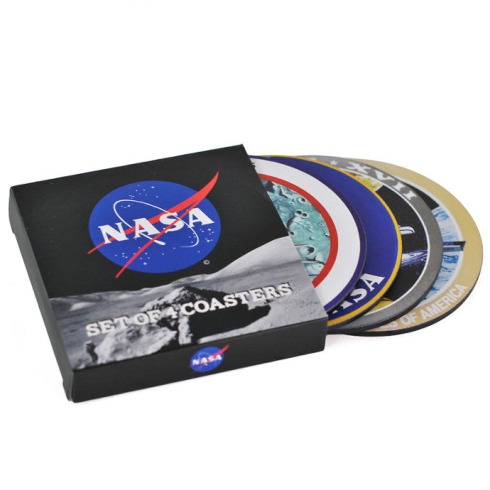 Set Of 4 Coasters, NASA Badges Patches