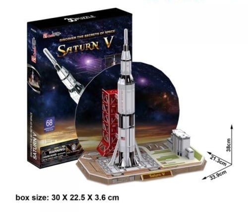 Foam NASA Saturn V Rocket 3D Puzzle Model Display Great Detail 