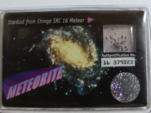 Rare meteorite particles stardust collectors card from chinga src16 meteor