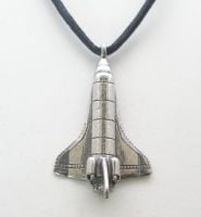 NASA USA American Space Shuttle Pendant Made in Fine English Pewter Handmade Quality