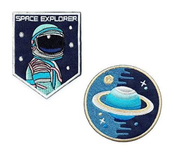 Iron on/Sew on/Embroidered Patch "Space Explorer" (Set) Astronaut