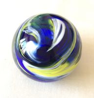 Quality Unique Planet Sphere Glass Desk Paperweight 5" Tall