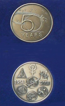 RareNASA 50 Years Of Space Flight Bronze Medallion