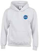 NASA Space White Hoodie Top Jumper Age 8 to 10 Size M New Quality