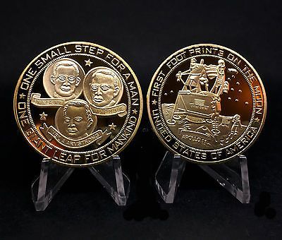 Apollo 11 .999 Sterling Silver Medallion Coin NASA Space Moon Landing