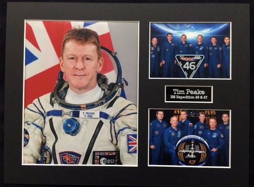Tim Peake UK ESA Astronaut On Soyuz Rocket In Framed Display