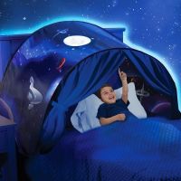 Space Galaxy Stars Pop Up Bed Dream Tent KIds Fun Safe Space Area Den