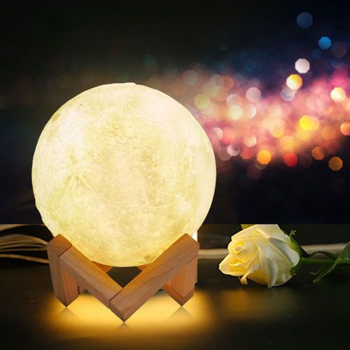 Apollo Moon Lamp 3D Space Lunar Night Light Sensory USB Charging Touch Cont