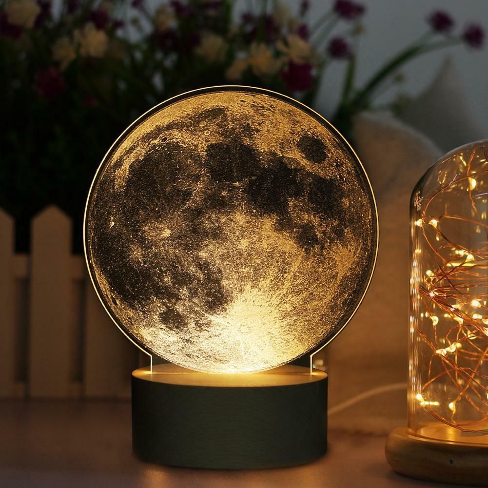 Lunar Moon Apollo LED Moon Nightlight Bedside Lamp Touch Control