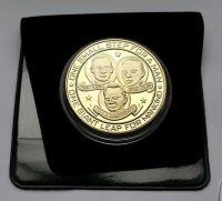 Moon Landing 18K Gold Plated Medallion Coin Apollo 11 Neil Armstrong Space NASA