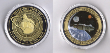 EFT-1 ORION EXPLORATION SPACE FLIGHT TEST OFFICIAL NASA USAF MEDALLION 