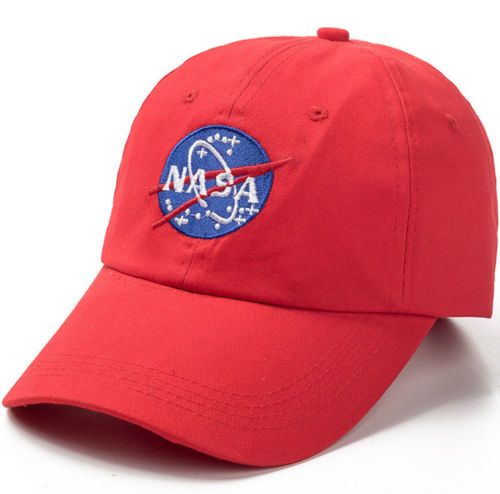NASA Red Embroidered Baseball Cap Hat Astronaut NASA Emblem Logo Quality