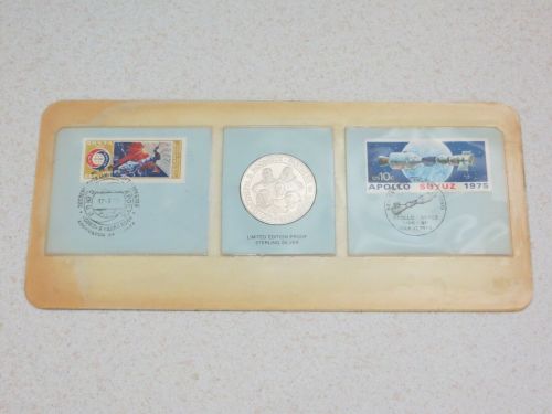 NASA & Russian Soyuz 1974 First Day Cover Commemorative Stamps And Solid Si