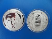 USA NASA Apollo 11 moon landing 50th Anniversary Pure SILVER Plated coin Medallion