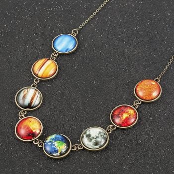 Planets Wrist Bracelet Solar System Space Bronze Colour Stunning