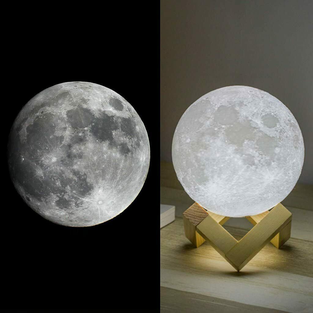 Apollo Moon Lamp 3D Space Lunar Night Light Sensory USB Charging Touch Control