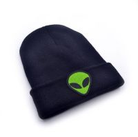 Aeea 51 Green Alien UFO Cap Hat Bleck
