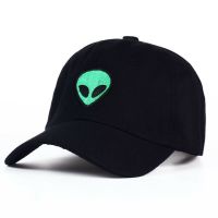 Alien Face Head UFO Area 51 Baseball Cap Hat Black Snapback Cap Adjustable