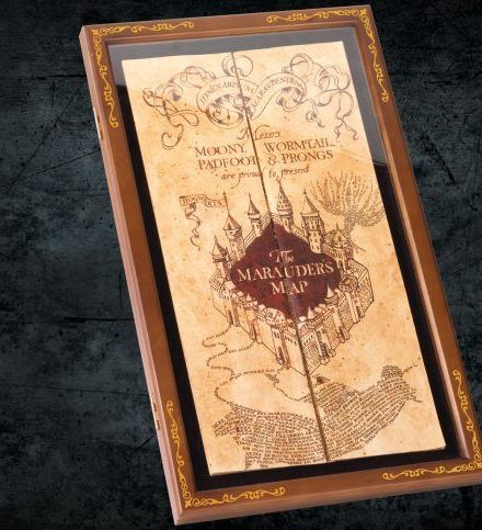 Genuine Warner Harry Potter Marauder’s Map In Display Case Exact Best Repli