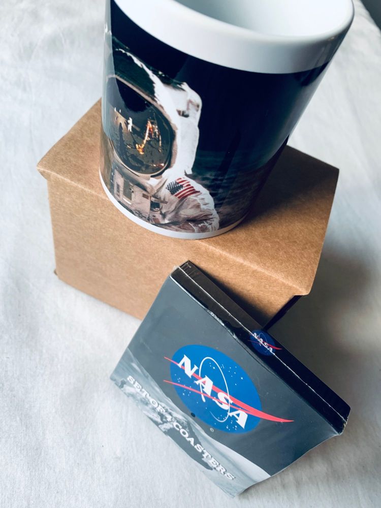 NASA Mug & Coaster Set Apollo 11 Rocket Moon Landing Space Astronaut