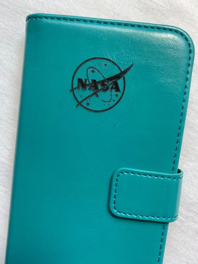 NASA Logo Blue Leather Apple iPhone 7 Plus Case Cover Deluxe Quality 