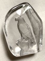 Solid Glass Bird Display Model Stunning Quality Detailed 15Cm