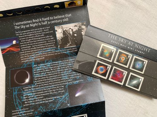 Patrick Moore BBC The Sky At Night Stamp Collection TV Series Rare Limited 
