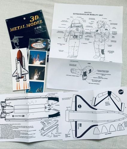 Genuine NASA Astronaut & Shuttle Stickers And Fact Sheets Papers From USA K