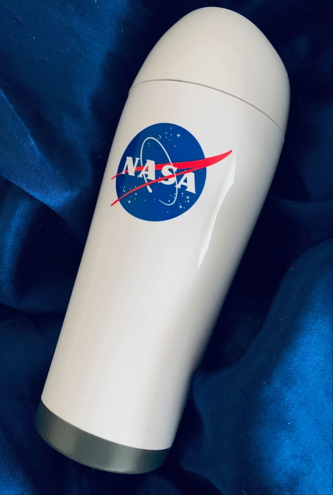 NASA Logo White Flask Drinking Mug Cup Travel Camping Etc 
