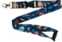  Space UFO Aliens & Planets Sun Stars Neck Lanyard With Safety Breakaway & Quality Buckle Clip 