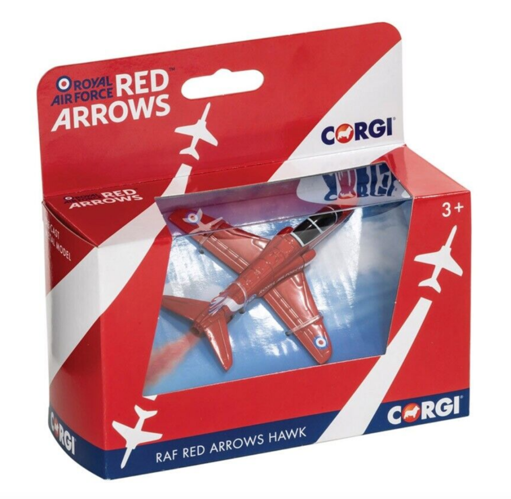 Corgi Die Cast Metal High Detailed RAF Red Arrows Hawk Jet Aircraft Model Boxed