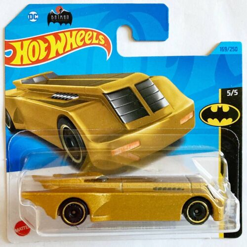 Classic Gold Batman Car Super Hero Hot Wheels Die Cast Model Toy
