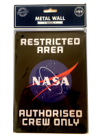 Metal Sign NASA Authorised Crew Only Plaque Sign (Officially Licensed)