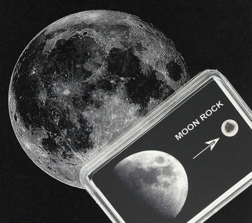 Lunar Moon Reock Meteorite NWA 4483 In Case