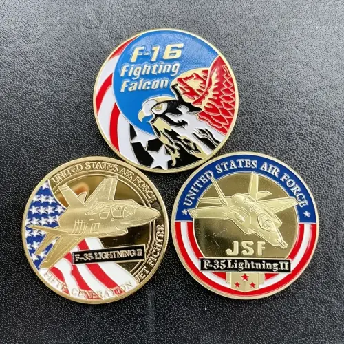 3 Set USAF Aviation USA Military Aircraft Jet 4cm Medallion Coin Collection