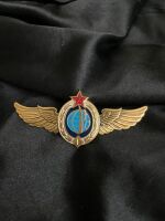 Rare NASA Astronaut Broach World Orbit Wings Medal Badge Gold Secure Screw Fastener