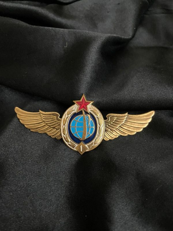 Rare NASA Astronaut Broach World Orbit Wings Medal Badge Gold Secure Screw
