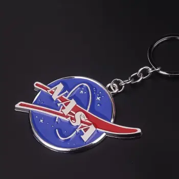 Metal NASA Logo Keyring Keychain