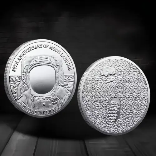 Neil Armstrong Medallion Moon Landing Commemorative Coin Souvenir 50 Annive
