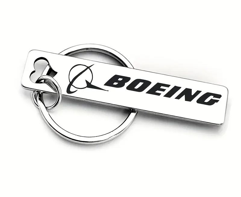 Boeing Logo Aircraft Keychain Keyring Stainless Steel