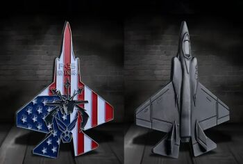 F-35 Lightning Aircraft Jet Fighter Medallion Medal