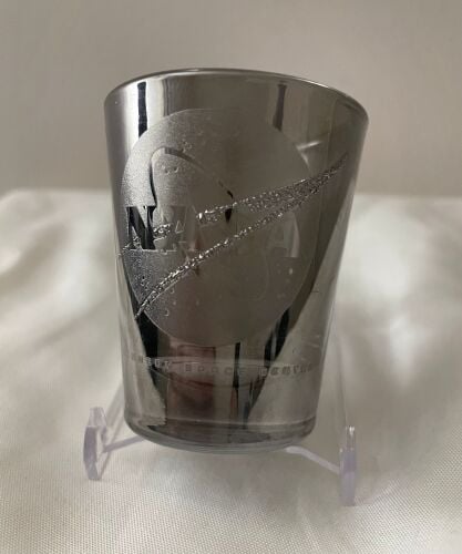 NASA Space Kennedy Center Silver & Sparkle Effect Shot Glass