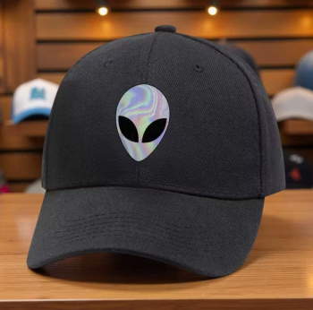 Alien Face Head UFO Area 51 Baseball Cap Hat Black Cap Adjustable