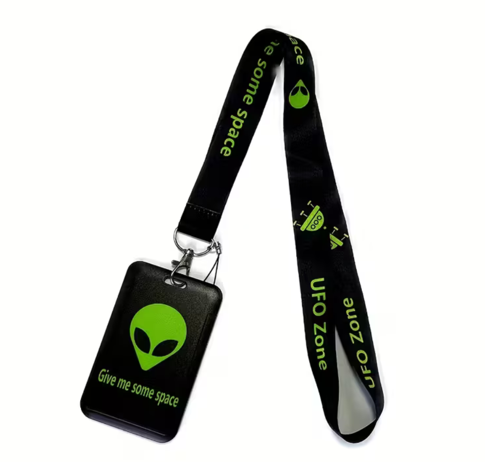 UFO Area 51 Alien Lanyard ID Card Badge & Key Holder