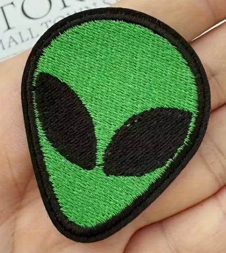 UFO Alien Face Area 51 Flying Saucer Patch
