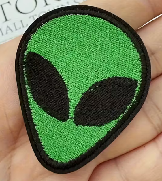 UFO Alien Face Area 51 Flying Saucer Patch