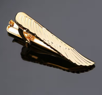 Pilot Wings Aviation Aircraft Suit Tie Clip Gold